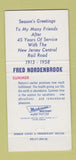 Matchbook Cover - Fred Nordenbrook NJ Central Railroad 1958 30 Strike