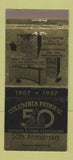 Matchbook Cover - Columbia Federal Savings 1957 Washington DC 30 Strike
