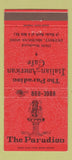 Matchbook Cover - Paradiso Italian American Cafe Detroit MI 30 Strike