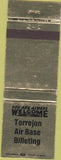 Matchbook Cover - Toerrejon Air Base Billeting