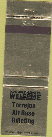 Matchbook Cover - Toerrejon Air Base Billeting