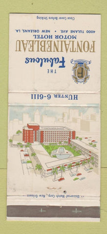 Matchbook Cover - Fontainebleau Motor Hotel New Orleans LA WEAR 30 Strike
