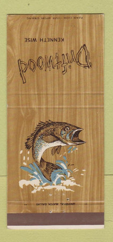 Matchbook Cover - Driftwood Kenneth Wise Restaurant Coleman TX 30 Strike