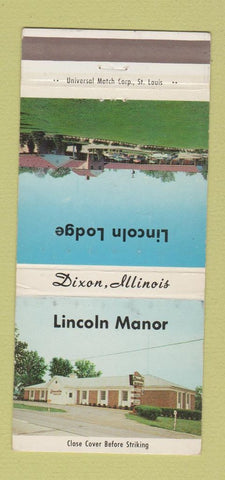 Matchbook Cover - Lincoln Manor Lodge Dixon IL WEAR 30 Strike