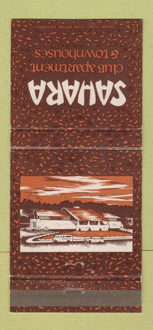 Matchbook Cover - Sahara Club Apartment Atlanta GA East Point 30 Strike