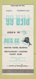 Matchbook Cover - Pier 66 Motor Hotel Fort Lauderdale FL WEAR 30 Strike