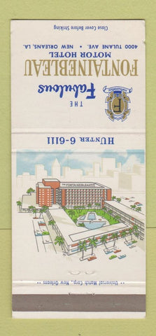 Matchbook Cover - Fontainebleau Motor Hotel New Orleans LA WEAR 30 Strike