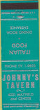 Matchbook Cover - Johnny's Tavern