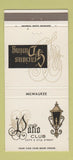 Matchbook Cover - Patio Club Milwaukee WI 30 Strike
