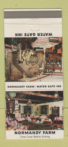 Matchbook Cover Normandy Farm Water Gate Inn Potomac MD Washington DC 30 Strike