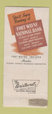 Matchbook Cover - Fort Wayne National Bank IN Basketball 30 Strike
