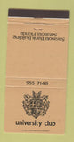 Matchbook Cover - University Club Sarasota FL 30 Strike