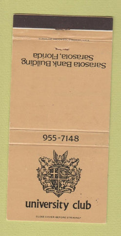 Matchbook Cover - University Club Sarasota FL 30 Strike