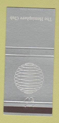 Matchbook Cover - Hemisphere Club New York City Rockefeller Center 30 Strike