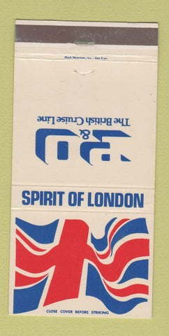 Matchbook Cover - Spirit of London British Cruise Line 30 Strike