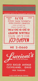 Matchbook Cover - Luccioni's Italian Buffet Cleveland OH 30 Strike