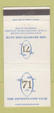 Matchbook Cover - Seventy One Club Chicago IL 30 Strike
