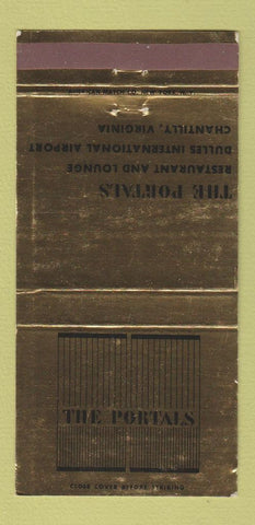 Matchbook Cover - The Portals Restaurant Chantilly VA Airport WEAR 30 Strike