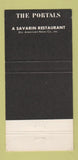 Matchbook Cover - The Portals Restaurant Chantilly VA Airport WEAR 30 Strike