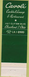 Matchbook Cover - Cavoli Restaurant Cleveland OH