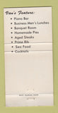 Matchbook Cover - Van's Colonial House Toledo OH 30 Strike