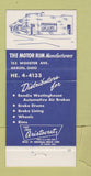 Matchbook Cover - Motor Rim Manufacturers Akron OH 30 Strike