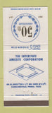 Matchbook Cover - Interstate Amiesite Corp Paving Concordville PA 1974 30 Strike