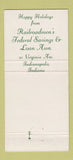 Matchbook Cover - Railroadmen's Savings Loan Indianapolis IN #2 30 Strike