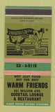 Matchbook Cover - Warm Friends Restaurant 30 Strike