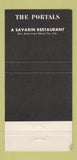 Matchbook Cover - The Portals Restaurant Chantilly VA Airport  30 Strike