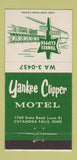 Matchbook Cover - Yankee Clipper Motel Cuyahoga Falls OH 30 Strike