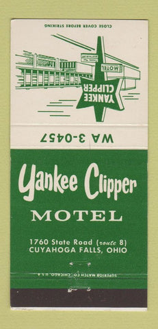 Matchbook Cover - Yankee Clipper Motel Cuyahoga Falls OH 30 Strike
