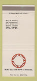 Matchbook Cover - Mai Tai Resort Motel Osage Beach MO 30 Strike