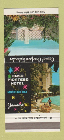 Matchbook Cover - Casa Montego Hotel Jamaica  30 Strike