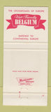 Matchbook Cover - Belgian Tourist Bureau Belgium 30 Strike