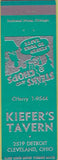 Matchbook Cover - Kiefer's Tavern Cleveland OH