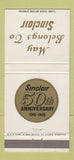 Matchbook Cover - Sinclair oil gas 1966 30 Strike