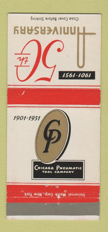 Matchbook Cover - Chicago Pneumatic Tools 1951 WEAR 30 Strike