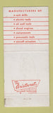 Matchbook Cover - Chicago Pneumatic Tools 1951 WEAR 30 Strike