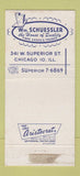 Matchbook Cover - Wm Schuessler Chicago IL 1953 Fibre Cases Trunks 30 Strike