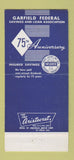 Matchbook Cover - Garfield Federal Savings Loan Philadelphia PA 1957 30 Strike