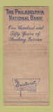 Matchbook Cover - Philadelphia National Bank PA 1953 30 Strike