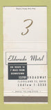 Matchbook Cover - Eldorado Motel Cleveland OH 30 Strike