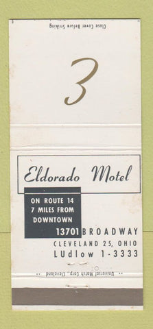 Matchbook Cover - Eldorado Motel Cleveland OH 30 Strike