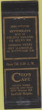 Matchbook Cover - Ceo's Cafe Garfield Heights OH WEAR