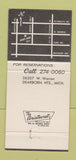 Matchbook Cover - Boar's Head Inn Dearborn Heights MI 30 Strike
