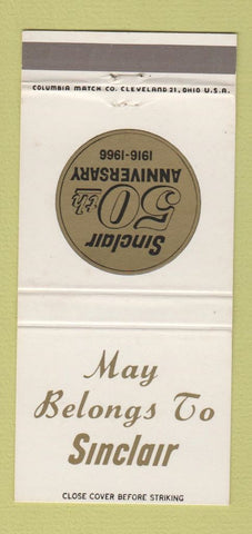 Matchbook Cover - Sinclair oil gas 1966 30 Strike