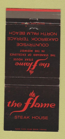 Matchbook Cover - Flame Steak House Countryside Oakbrook Terrace IL 30 Strike