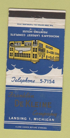 Matchbook Cover - Franklin De Kleine Lansing MI Printing WEAR 30 Strike
