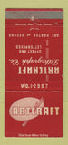 Matchbook Cover - Artcraft Lithograph Detroit MI WEAR 30 Strike